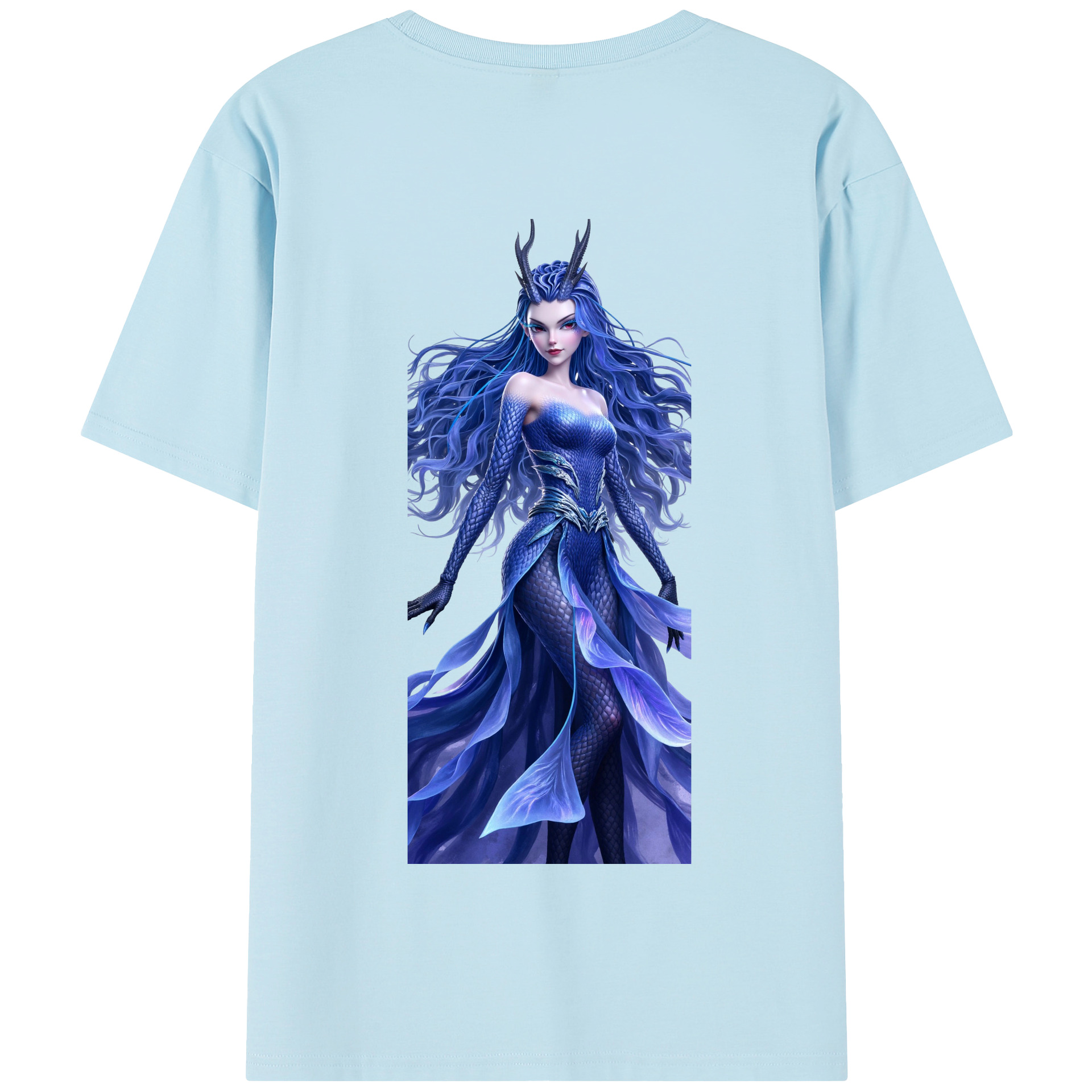 （画像用） Ne Zha 2 ナタ 魔童の大暴れ 綿100％半袖Tシャツ（背面プリント）